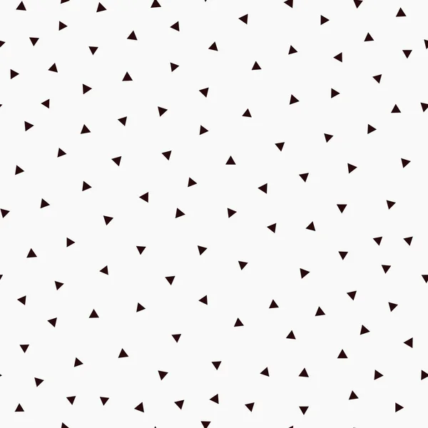 Seamless monochrome memphis texture, doodle pattern, random arrow triangles. Διάνυσμα χαοτικό ελάχιστο φόντο — Διανυσματικό Αρχείο