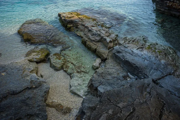 Pitoresk plaja Kefalonia, Yunanistan adada Emblisi — Stok fotoğraf