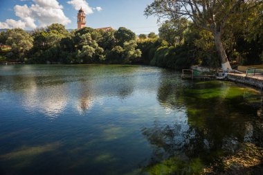 Göl Karavomilos Kefalonia Adası Yunanistan