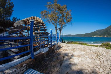 Göl Karavomilos Kefalonia Adası Yunanistan