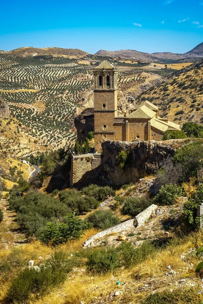 Colomera İspanya kilisede doğal görünümüne — Stok fotoğraf