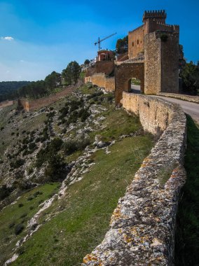 Ortaçağ Kalesi Alarcon, Castilla la Mancha, İspanya