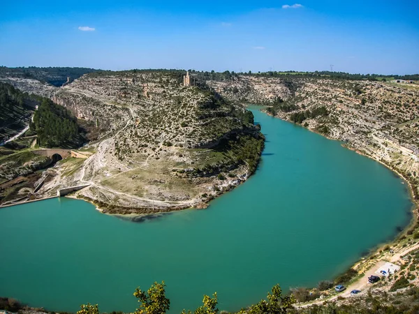 Ortaçağ Kalesi Alarcon, Castilla la Mancha, İspanya