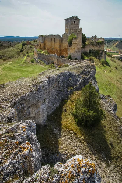 Medieval castle in Ucero, Soria, Castilla y Leon, Spain — Stok fotoğraf