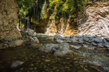Dağ river gorge yakınındaki Panta Vrexei Evritania, Yunanistan