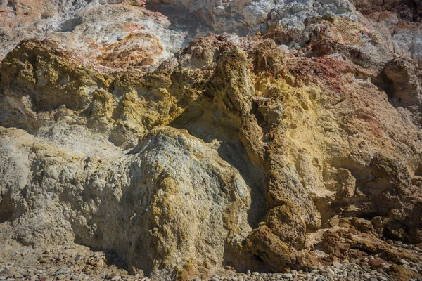 Cores naturais da praia de Firiplaka, Milos, Grécia — Fotografia de Stock