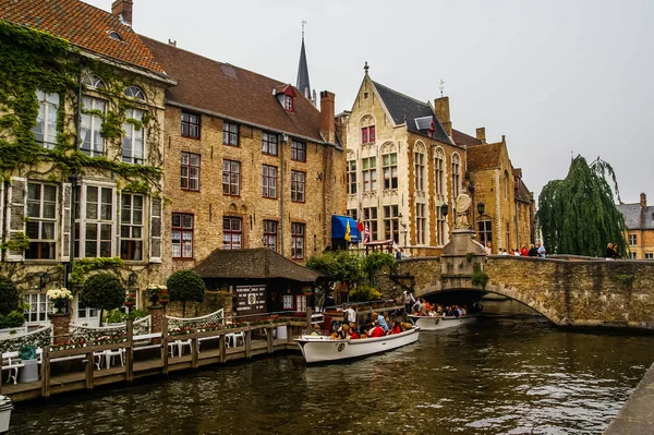 Panoráma města Brugge v Belgii — Stock fotografie