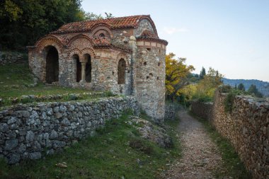 Mystras Bizans Kalesi şehrin kalıntıları
