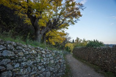 Mystras Bizans Kalesi şehrin kalıntıları