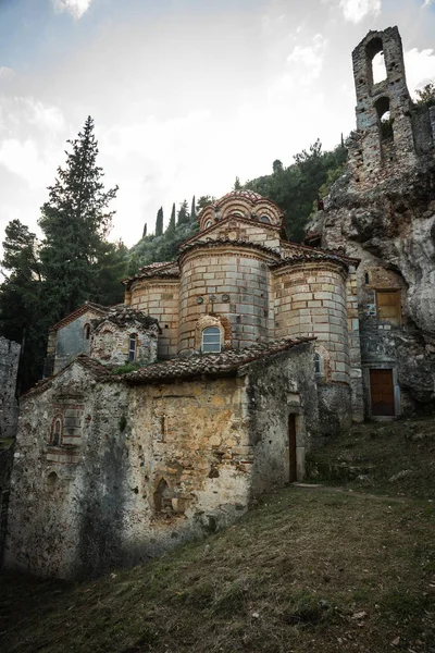 Ruines du château byzantin de Mystras — Photo