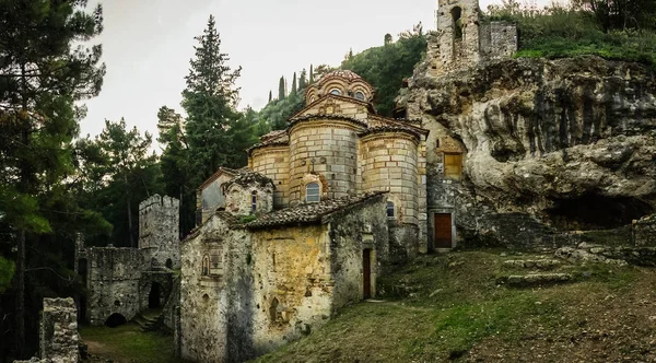 Ruins of the Byzantine castle town of Mystras — Stock Photo, Image