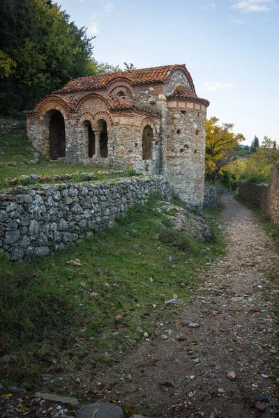 Mystras Bizans Kalesi şehrin kalıntıları — Stok fotoğraf