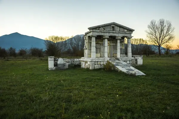 Temple de Poséidon à Mantineia antique, Arcadie, Péloponnèse, G — Photo