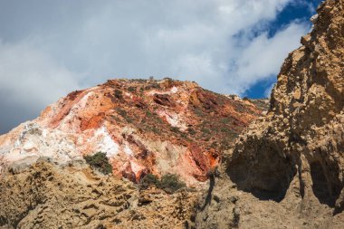 Firiplaka Beach, Milos, Yunanistan doğal renkler
