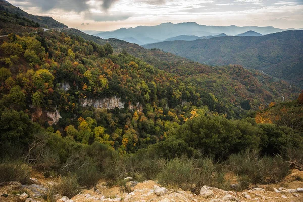 Autumn landscape in gorge of Louise on Peloponnese in Greece — Stock Photo, Image