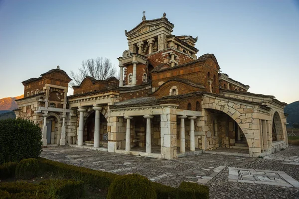 Kirke i det antikke Mantineia, Arcadia, Peloponnes, Grækenland - Stock-foto