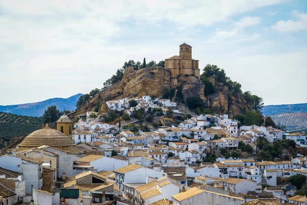 Beautiful cityscape with castle on  hill in Montefrio, Spain — Stock Photo, Image