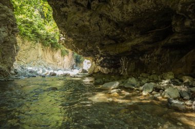 Dağ river gorge yakınındaki Panta Vrexei Evritania, Yunanistan