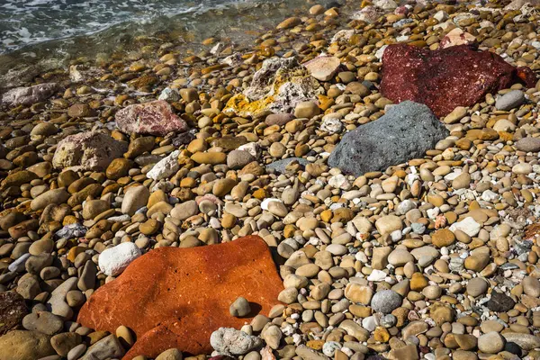 Firiplaka Beach, Milos, Yunanistan doğal renkler — Stok fotoğraf