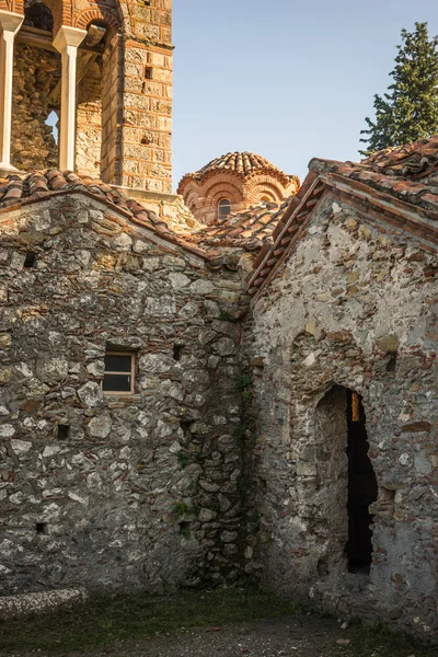 Ruinerna av den bysantinska slottet staden Mystras — Stockfoto