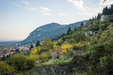 Mystras Bizans Kalesi şehrin kalıntıları