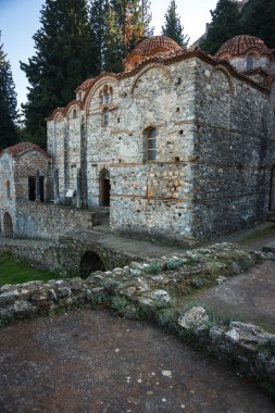 Mystras Bizans Kalesi şehrin kalıntıları