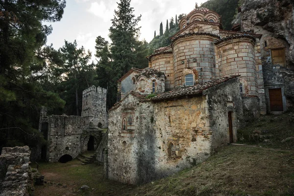 Ερείπια της πόλης το βυζαντινό κάστρο του Μυστρά — Φωτογραφία Αρχείου