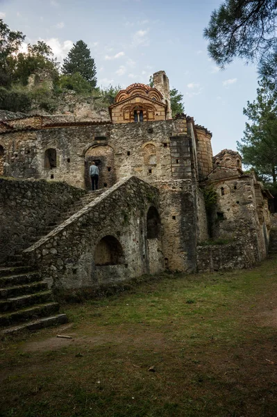 Ruinas de la ciudad castillo bizantino de Mystras — Foto de Stock