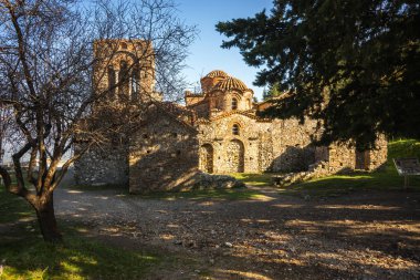 Mystras Bizans Kalesi şehrin kalıntıları