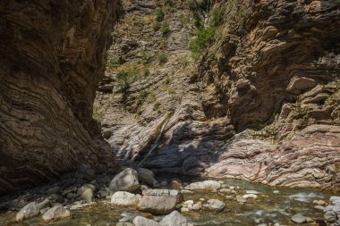 Dağ river gorge yakınındaki Panta Vrexei Evritania, Yunanistan