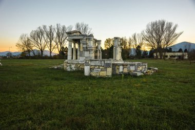 Poseidon Tapınağı, antik Mantineia'da, Arcadia, Peloponnese, G