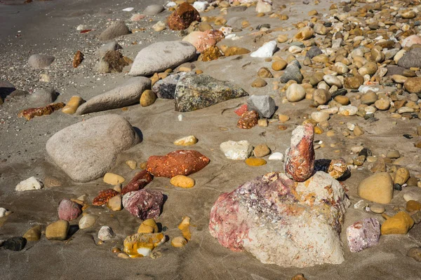 Cores naturais da praia de Firiplaka, Milos, Grécia — Fotografia de Stock