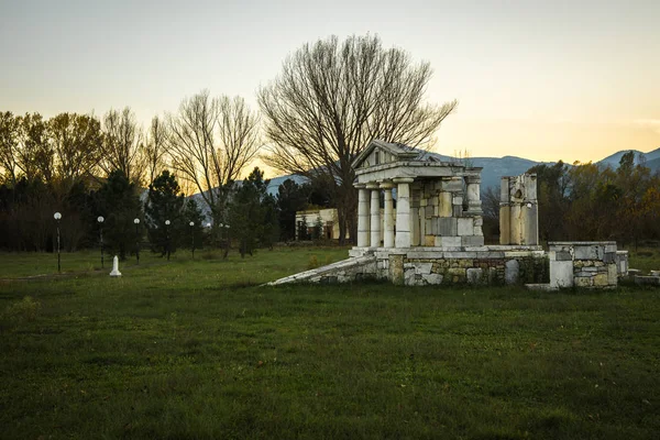 Tempio di Poseidone nell'antica Mantineia, Arcadia, Peloponneso, G — Foto Stock