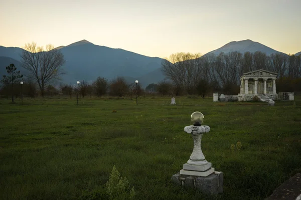 Temple de Poséidon à Mantineia antique, Arcadie, Péloponnèse, G — Photo