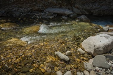 Dağ river gorge yakınındaki Panta Vrexei Evritania, Yunanistan