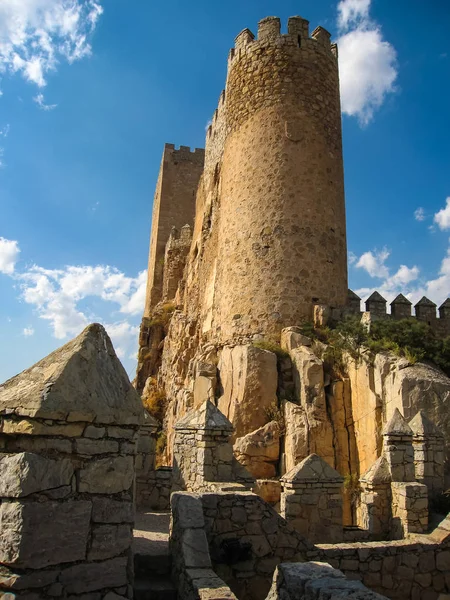 Almansa castle, Kastilie-la Mancha, Španělsko — Stock fotografie