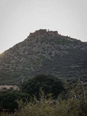 Ciudad Real, İspanya yakınındaki New Calatrava kalesinin