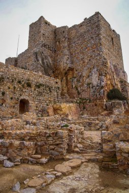 Ciudad Real, İspanya yakınındaki New Calatrava kalesinin