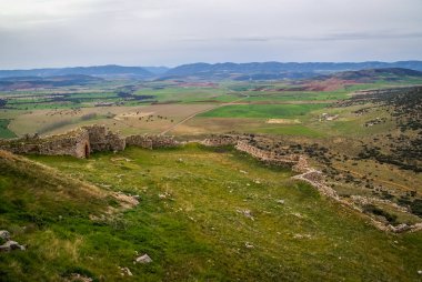 Ciudad Real, İspanya yakınındaki New Calatrava kalesinin