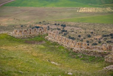 Ciudad Real, İspanya yakınındaki New Calatrava kalesinin