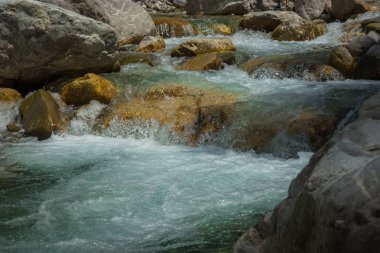 Dağ river gorge yakınındaki Panta Vrexei Evritania, Yunanistan
