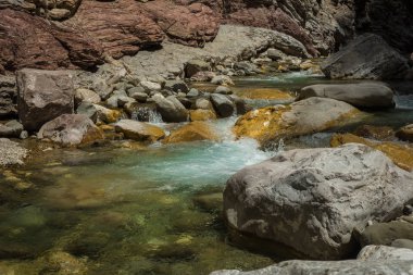 Dağ river gorge yakınındaki Panta Vrexei Evritania, Yunanistan