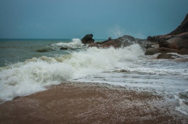 Lamai Beach Tayland Samui Adası deniz manzarası