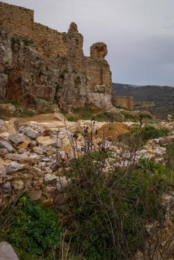 Ciudad Real, İspanya yakınındaki New Calatrava kalesinin