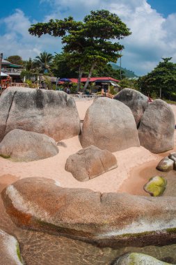 Lamai Beach Tayland Samui Adası deniz manzarası