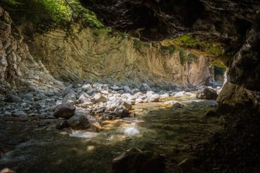 Dağ river gorge yakınındaki Panta Vrexei Evritania, Yunanistan