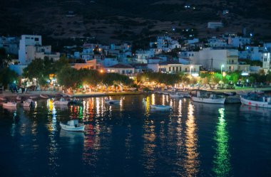 Marmary bağlantı noktası gece, Evbia Island, Yunanistan