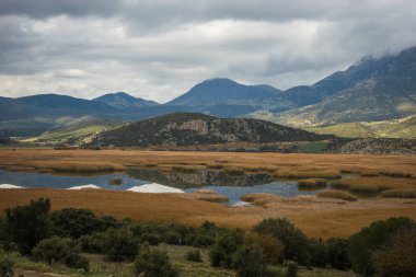 Lake Stimfalia Güz Peloponnese, Yunanistan