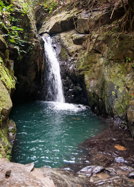 Cascata e piccolo lago nella foresta pluviale di Khao Sok sanctuar — Foto Stock