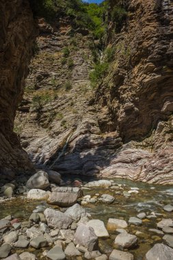 Dağ river gorge yakınındaki Panta Vrexei Evritania, Yunanistan
